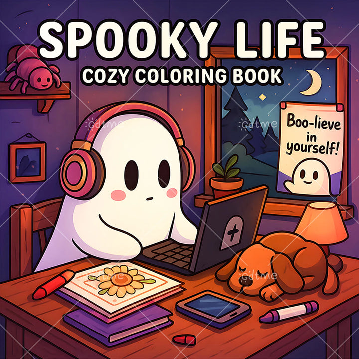 Spooky Life Cozy Coloring Book by Wonder Pencil