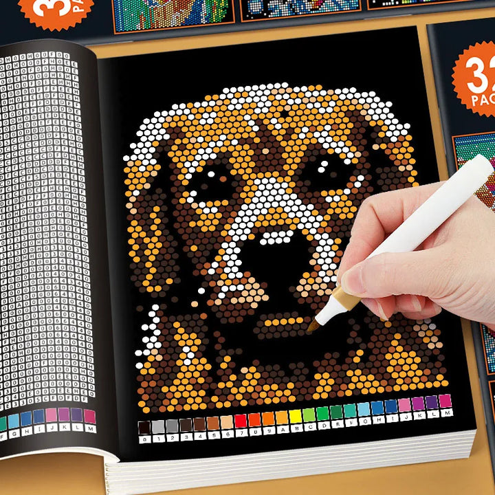 Mystery Mosaics Color-by-Number Book by Wonder Pencil