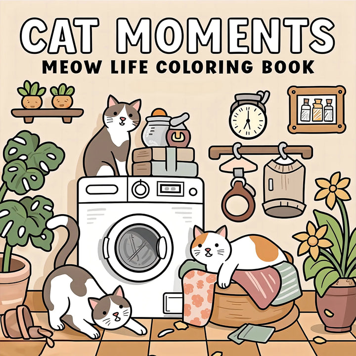 Cat Moments Coloring Book by Wonder Pencil
