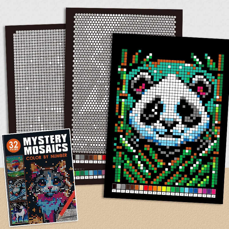 Mystery Mosaics Color-by-Number Book, detail view 5