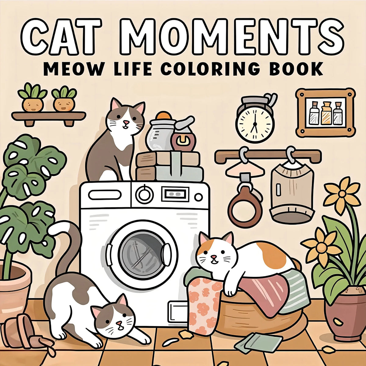 Cat Moments Coloring Book, detail view 19